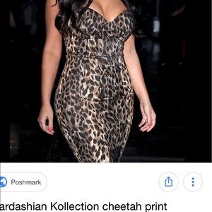 Kardashian kollection cheetah print dress